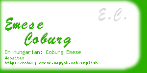 emese coburg business card